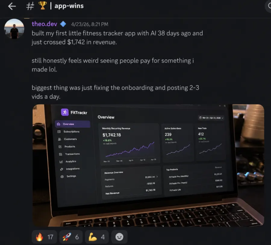 Student result: $1,742 in 38 days